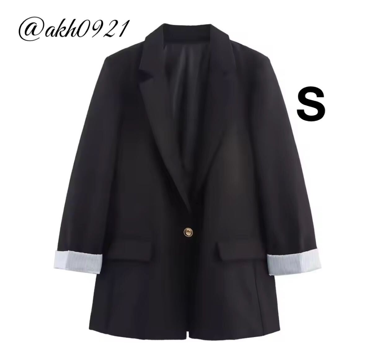 新品未使用★秋新作★vintage ヴィンテージ レトロ black テーラードジャケット ブレザー アウター Sサイズ レディース★ZARA 好きな方に拍卖