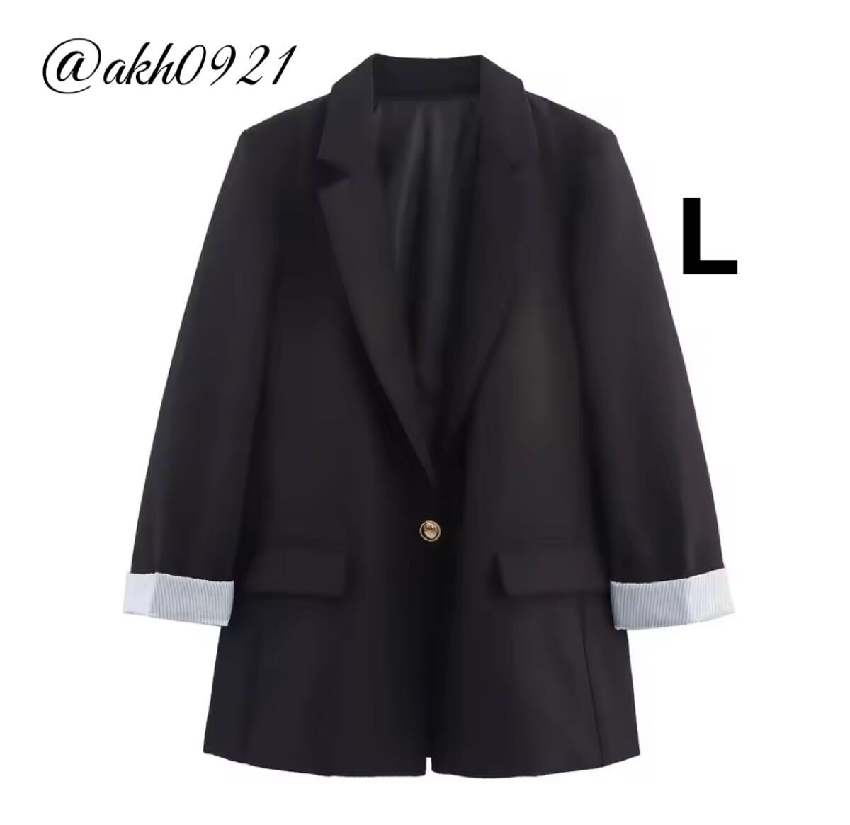 新品未使用★秋新作★vintage ヴィンテージ レトロ black テーラードジャケット ブレザー アウター Lサイズ レディース★ZARA 好きな方に拍卖