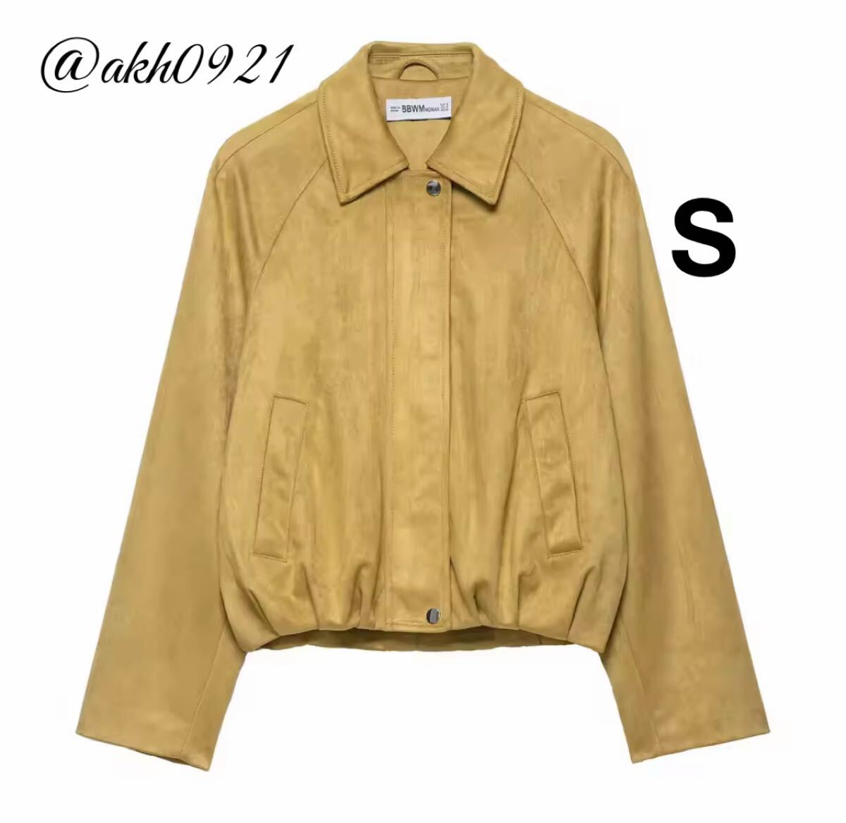 新品★秋新作★vintage ヴィンテージ レトロ スエード調 ジャンパー ブルゾン ジャケット アウター Sサイズ レディース★ZARA 好きな方に拍卖