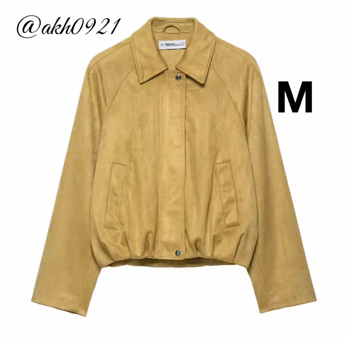 新品★秋新作★vintage ヴィンテージ レトロ スエード調 ジャンパー ブルゾン ジャケット アウター Mサイズ レディース★ZARA 好きな方に拍卖