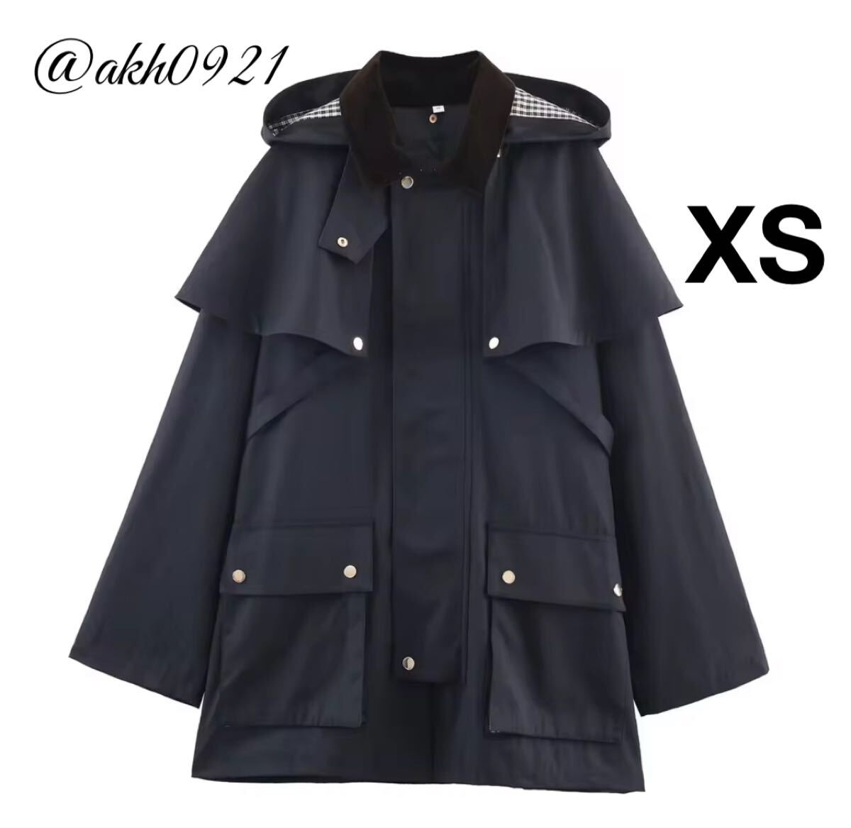 新品未使用★2025 秋新作★vintage ヴィンテージ レトロ ジャンパー ジャケット パーカー アウター XSサイズ レディース★ZARA 好きな方に拍卖