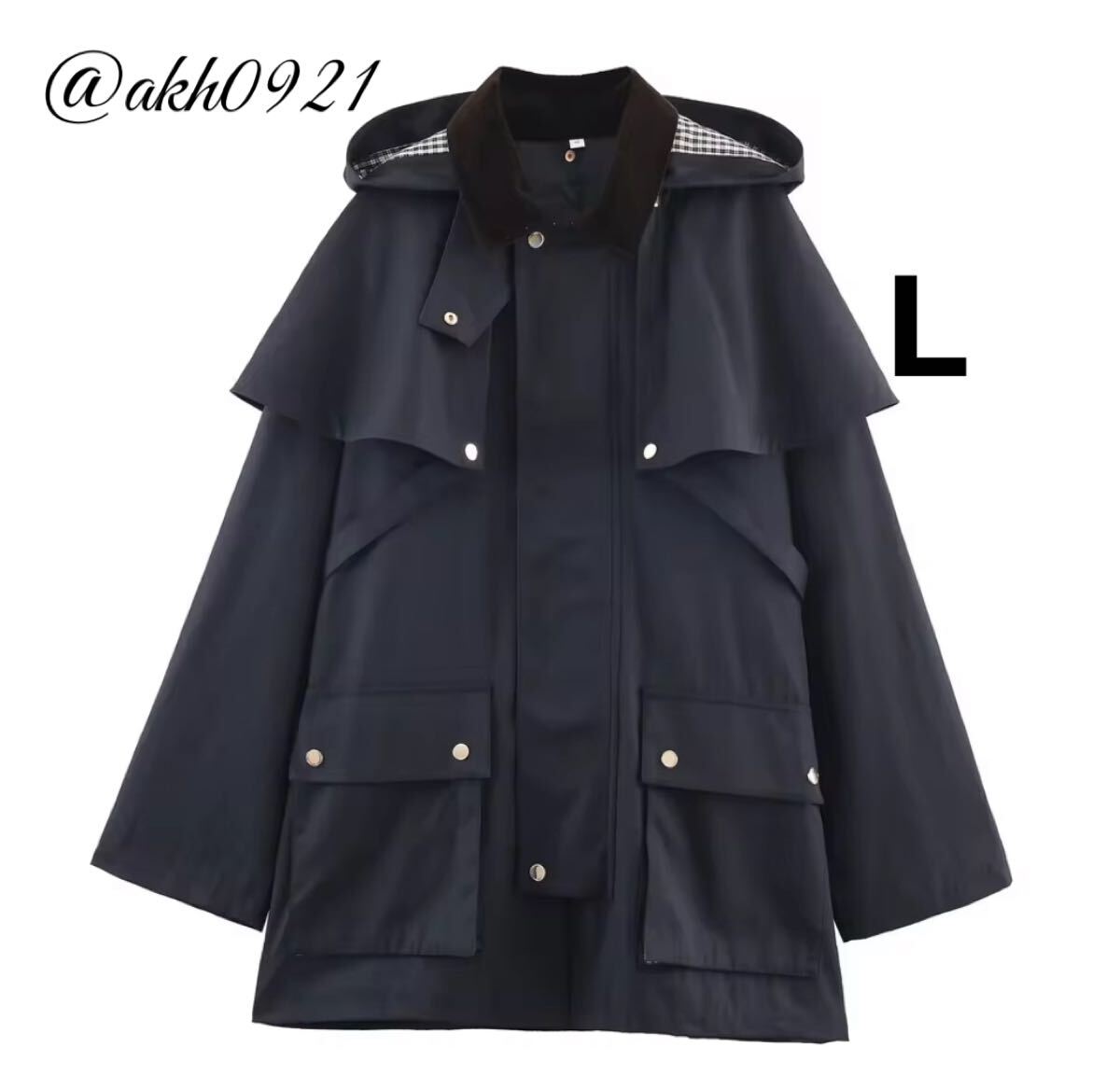 新品未使用★2025 秋新作★vintage ヴィンテージ レトロ ジャンパー ジャケット パーカー アウター Lサイズ レディース★ZARA 好きな方に拍卖