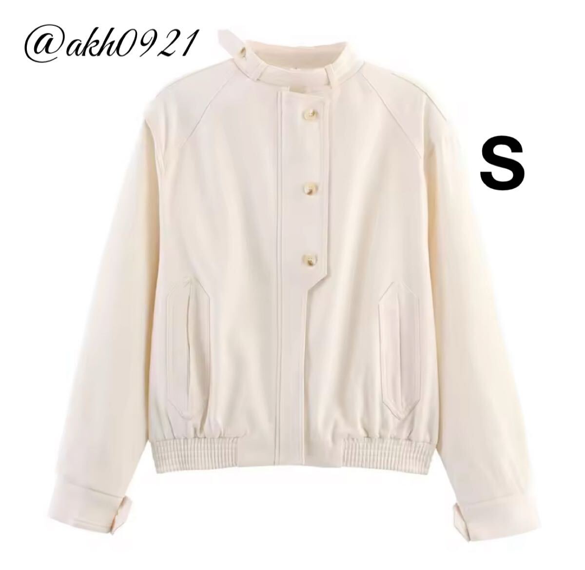 新品未使用★2025 秋新作★vintage ヴィンテージ レトロ ジャンパー ジャケット ブルゾン アウター Sサイズ レディース★ZARA 好きな方に拍卖