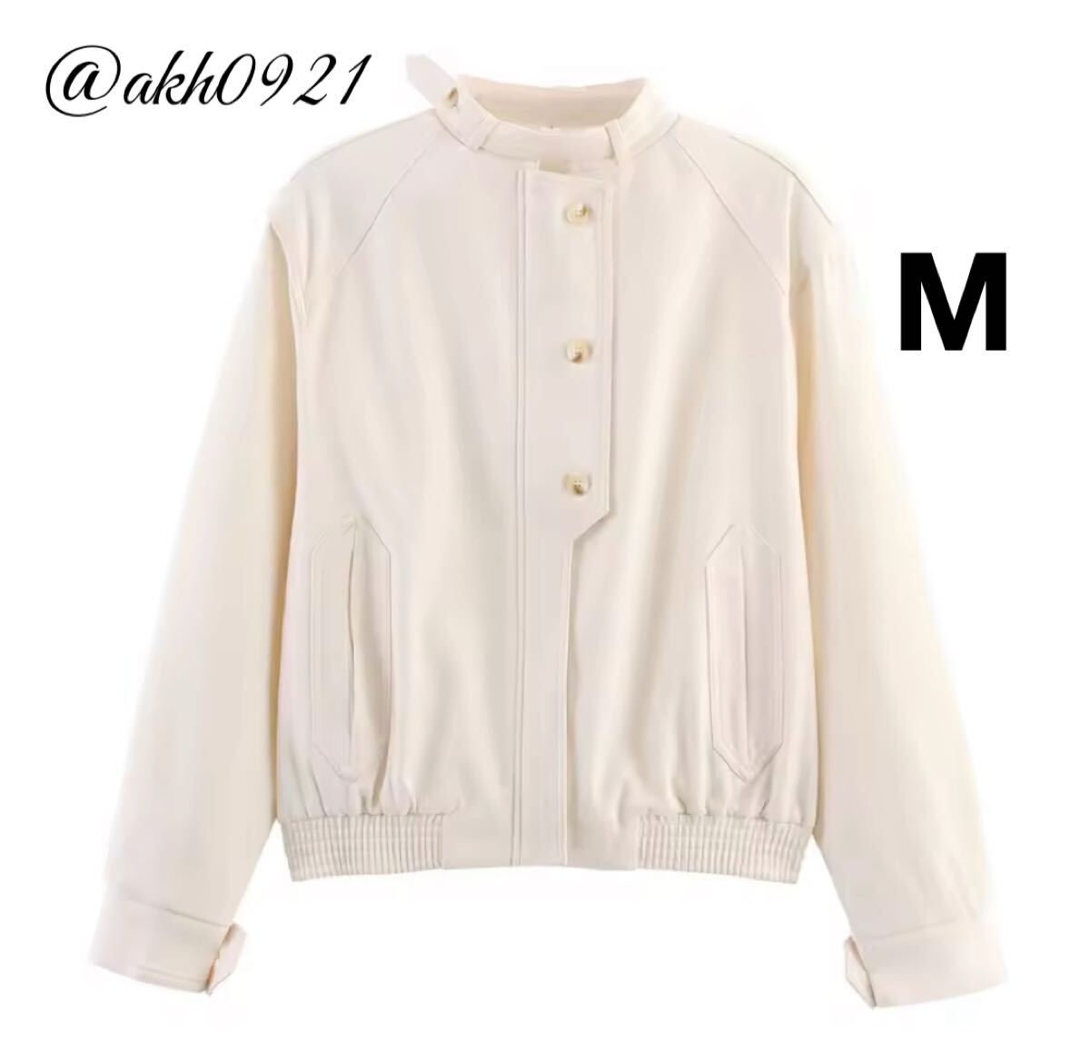 新品未使用★2025 秋新作★vintage ヴィンテージ レトロ ジャンパー ジャケット ブルゾン アウター Mサイズ レディース★ZARA 好きな方に拍卖