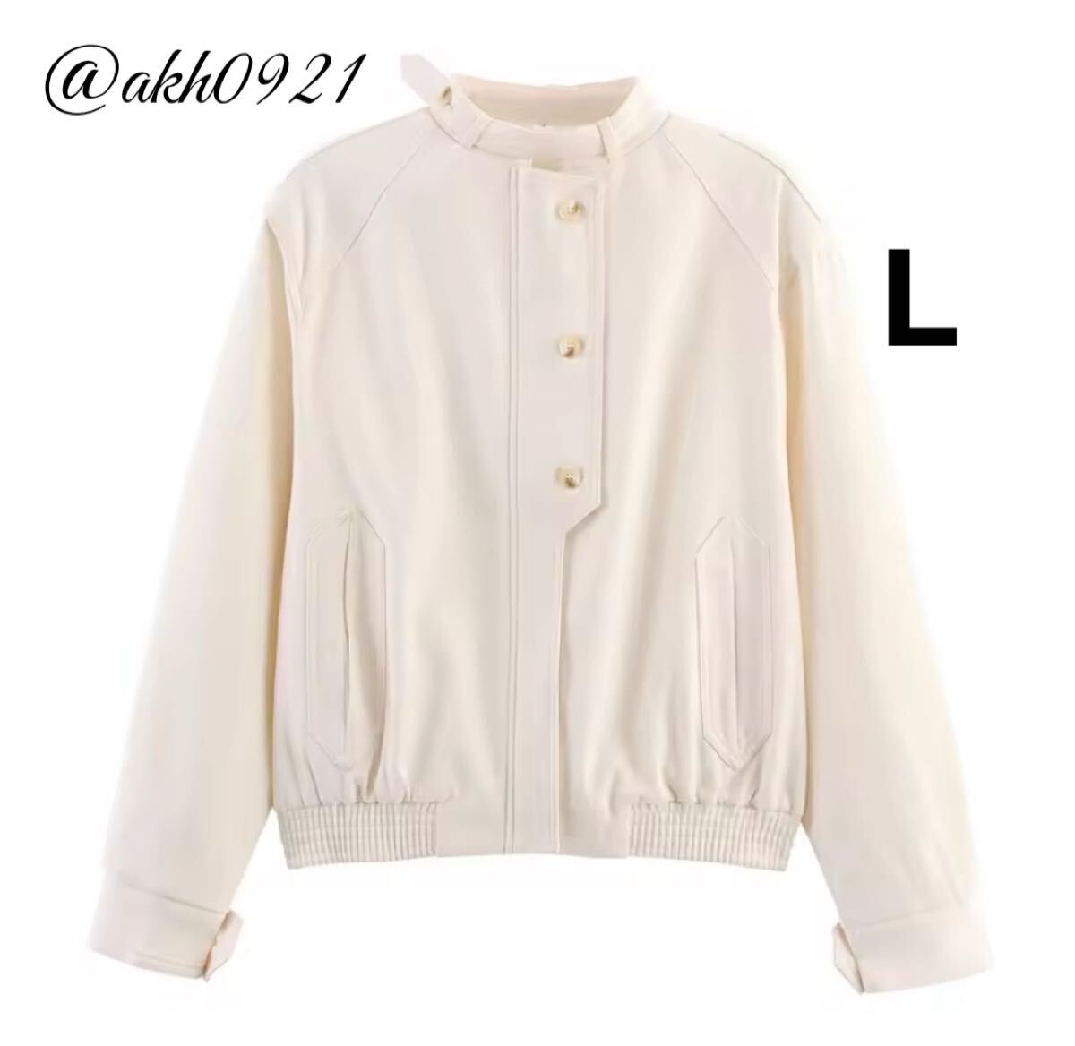 新品未使用★2025 秋新作★vintage ヴィンテージ レトロ ジャンパー ジャケット ブルゾン アウター Lサイズ レディース★ZARA 好きな方に拍卖