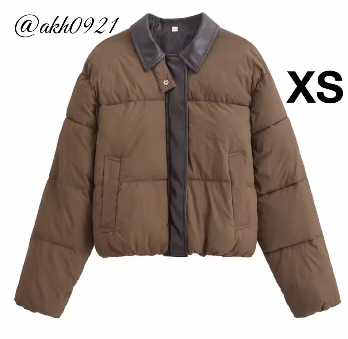 新品未使用★秋新作★vintage ヴィンテージ レトロ ダウンジャケット ブルゾン コート アウター XSサイズ レディース★ZARA 好きな方に拍卖