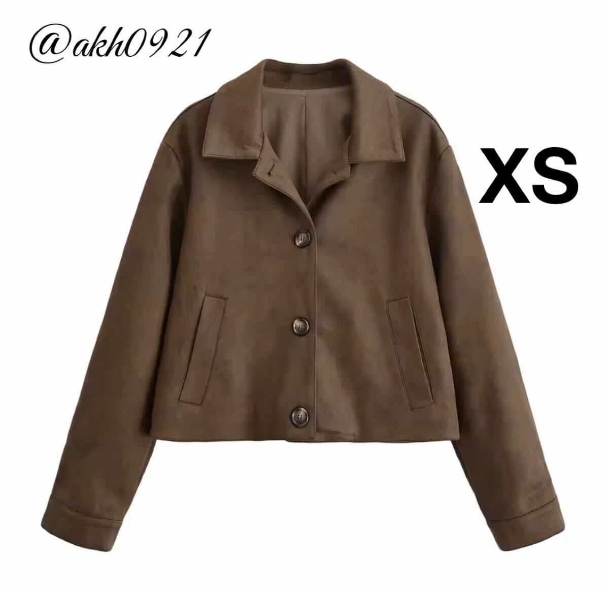 新品未使用★2025 A/W 秋新作★vintage ヴィンテージ レトロ brown ブラウン ジャケット アウター XSサイズ レディース★ZARA 好きな方に拍卖