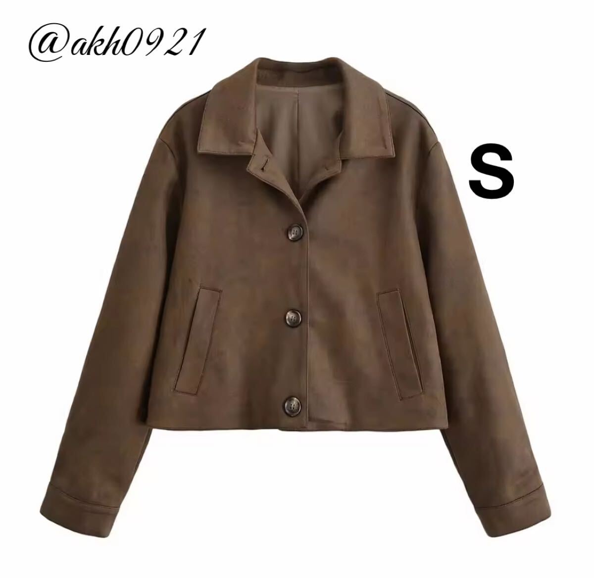 新品未使用★2025 A/W 秋新作★vintage ヴィンテージ レトロ brown ブラウン ジャケット アウター Sサイズ レディース★ZARA 好きな方に拍卖