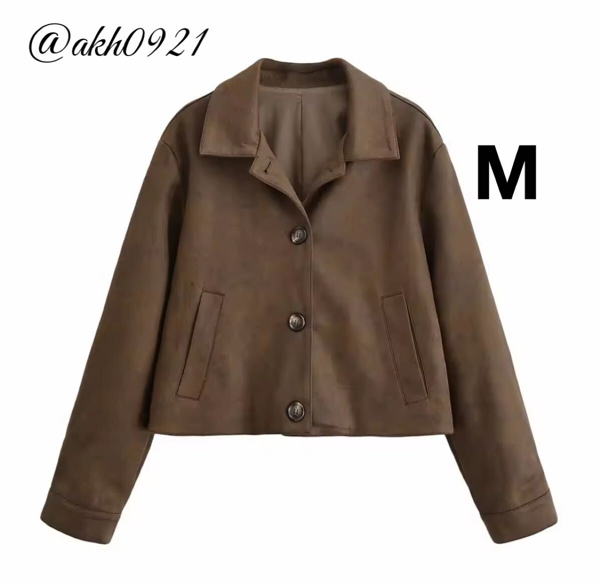 新品未使用★2025 A/W 秋新作★vintage ヴィンテージ レトロ brown ブラウン ジャケット アウター Mサイズ レディース★ZARA 好きな方に拍卖