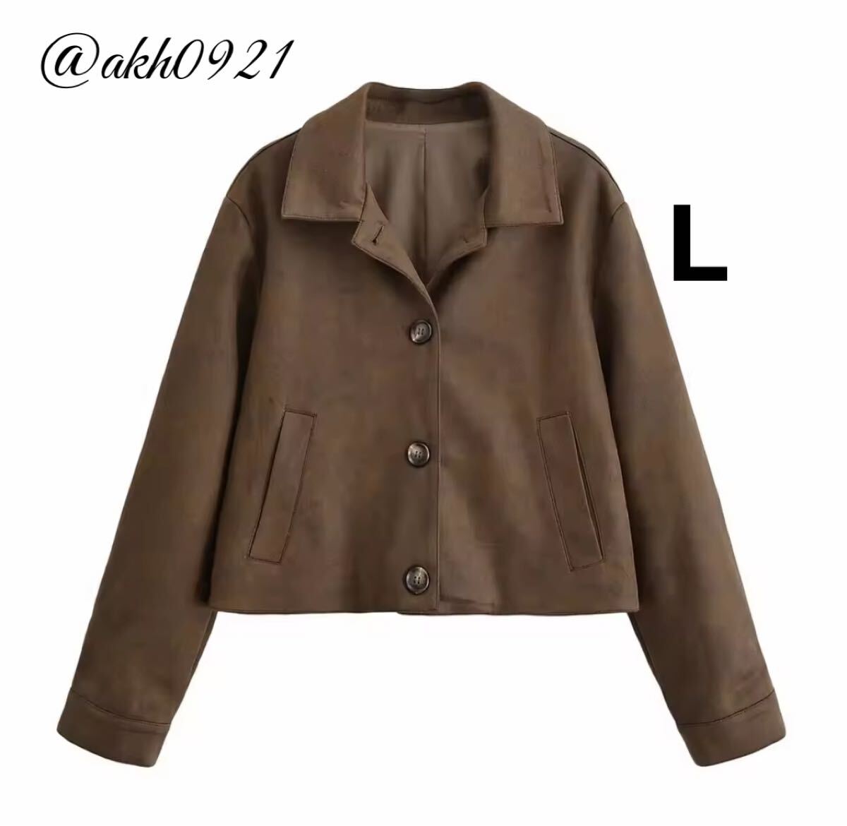 新品未使用★2025 A/W 秋新作★vintage ヴィンテージ レトロ brown ブラウン ジャケット アウター Lサイズ レディース★ZARA 好きな方に拍卖