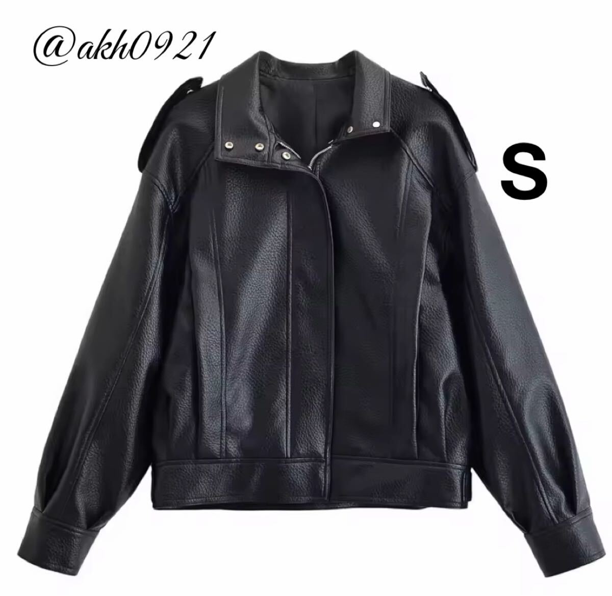 新品★2025 秋新作★vintage ヴィンテージ レトロ フェイクレザー PU ブルゾン ジャケット アウター Sサイズ レディース★ZARA 好きな方に拍卖