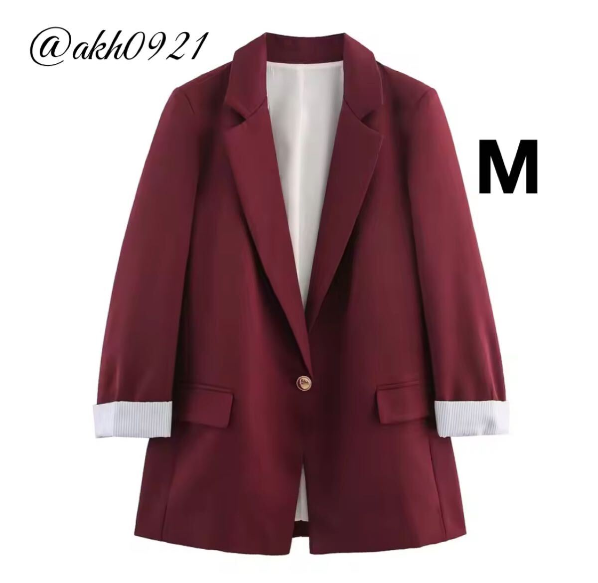 新品★秋新作★vintage ヴィンテージ レトロ ボルドー テーラードジャケット ブレザー アウター Mサイズ レディース★ZARA 好きな方に拍卖