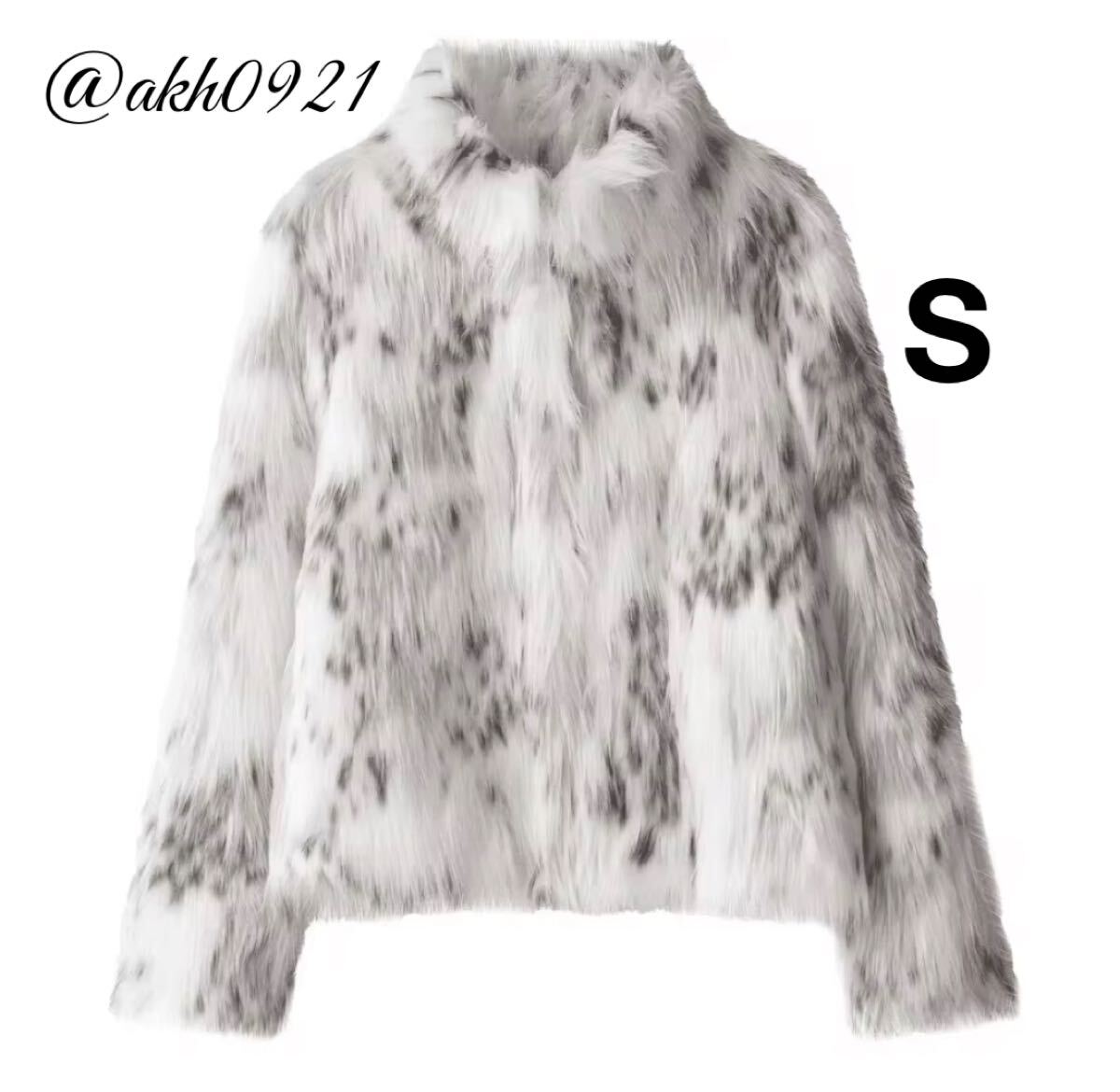 新品未使用★2025 秋新作★vintage ヴィンテージ レトロ レオパード 豹柄 ファーコート アウター Sサイズ レディース★ZARA 好きな方に拍卖