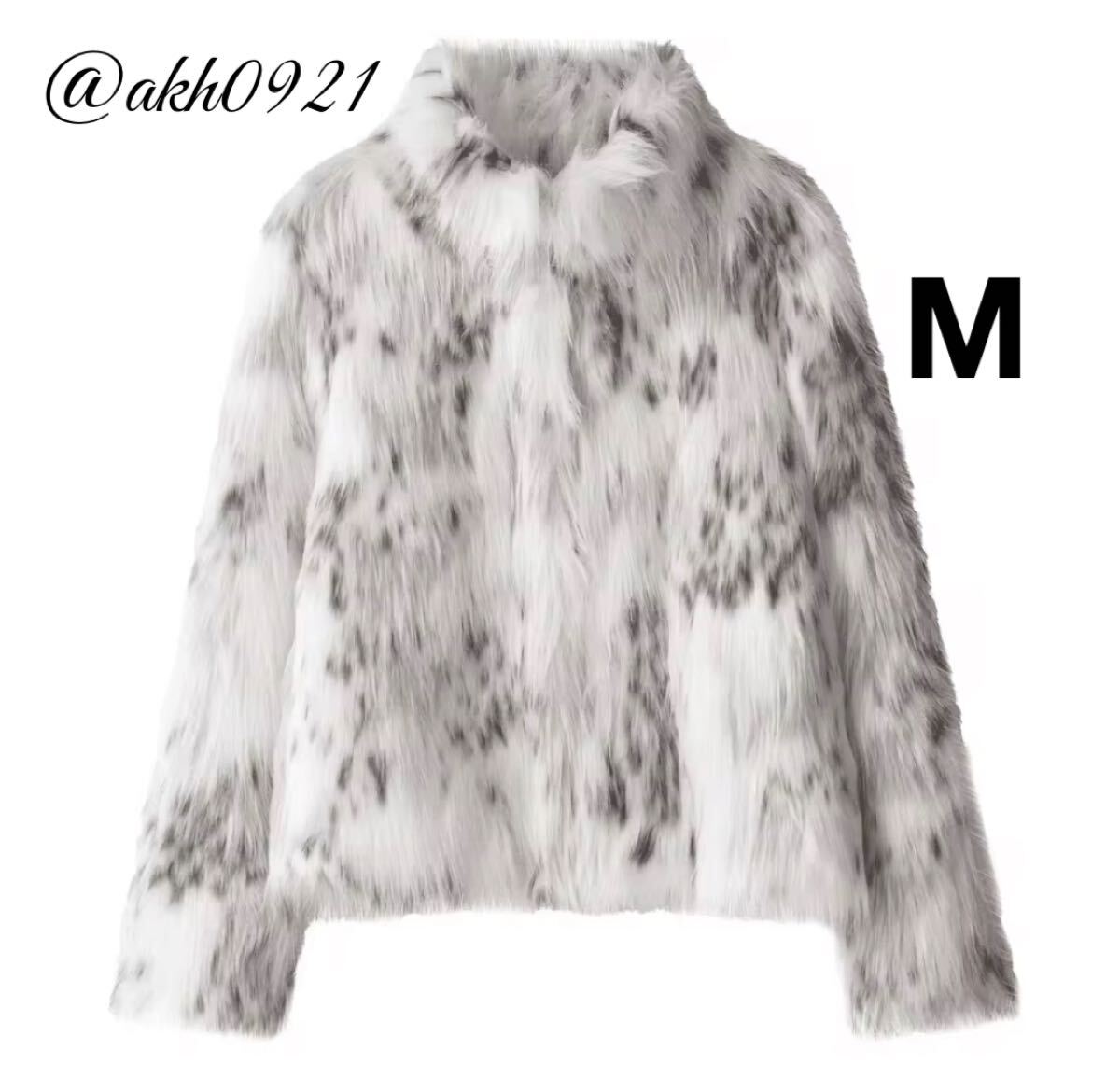 新品未使用★2025 秋新作★vintage ヴィンテージ レトロ レオパード 豹柄 ファーコート アウター Mサイズ レディース★ZARA 好きな方に拍卖