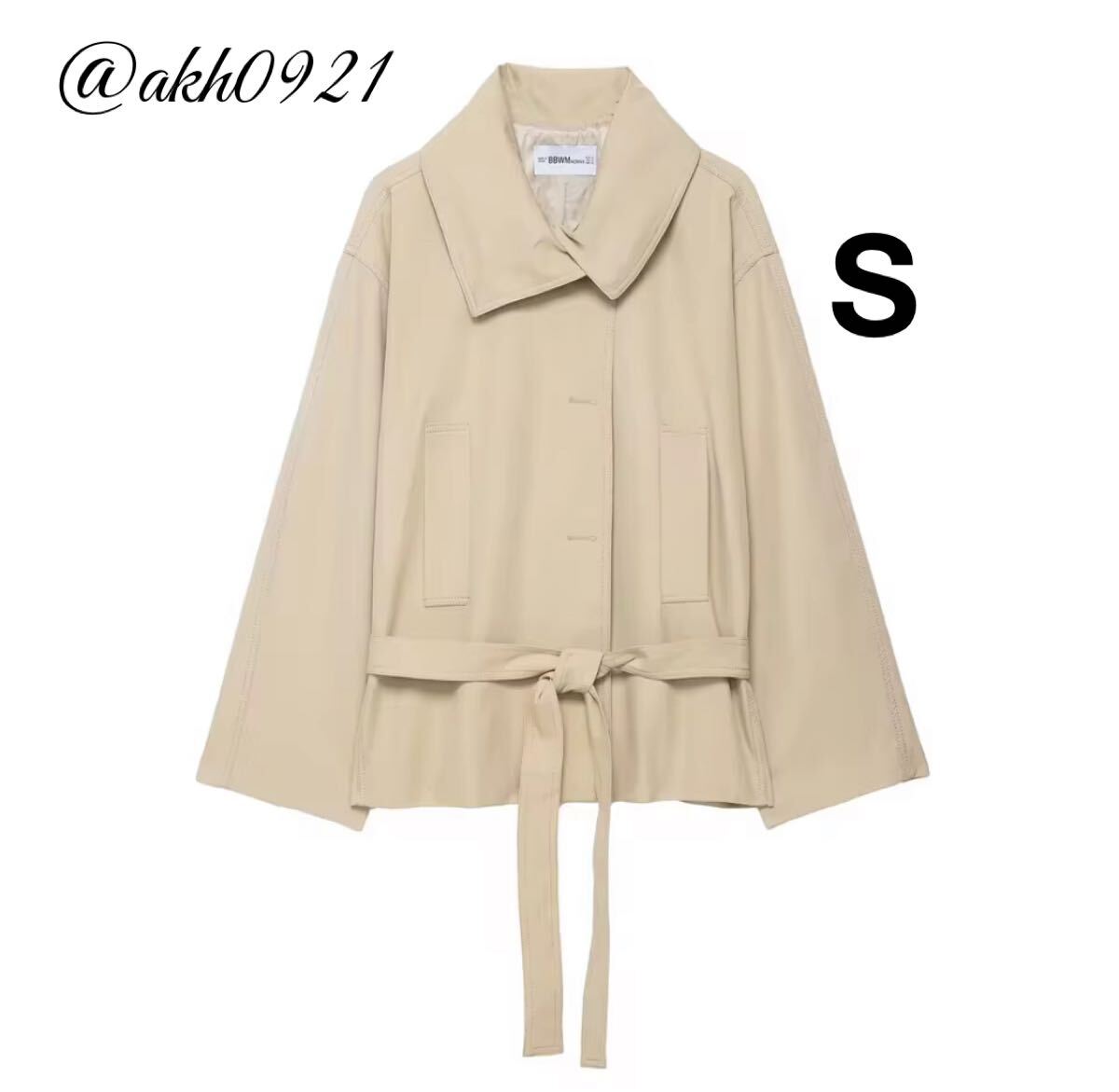 新品未使用★2025 A/W 秋新作★vintage ヴィンテージ レトロ トレンチ ジャケット コート アウター Sサイズ レディース★ZARA 好きな方に拍卖