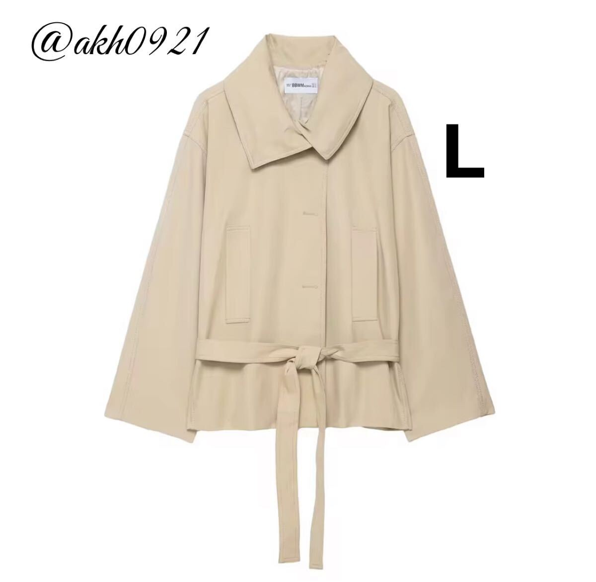 新品未使用★2025 A/W 秋新作★vintage ヴィンテージ レトロ トレンチ ジャケット コート アウター Lサイズ レディース★ZARA 好きな方に拍卖