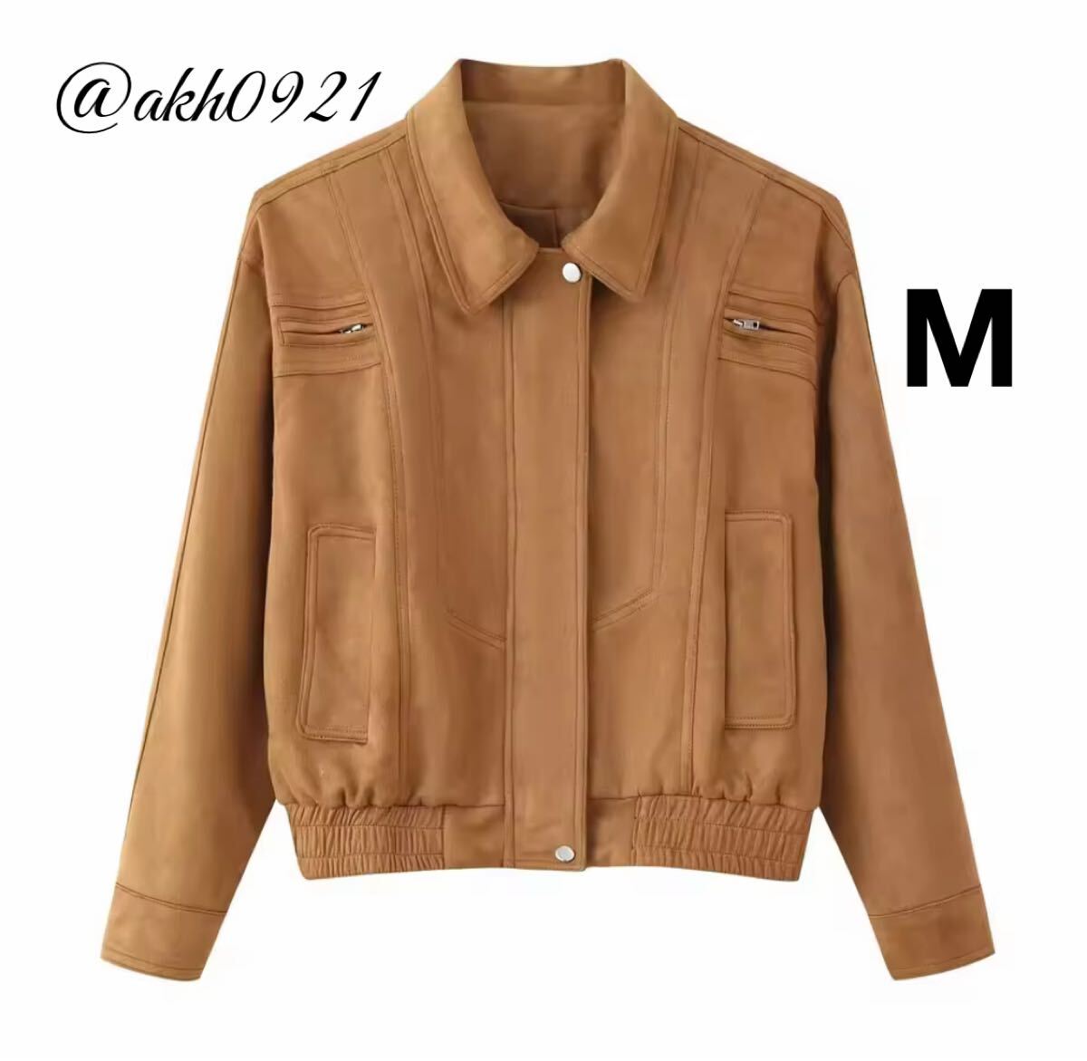 新品未使用★2025 秋新作★vintage ヴィンテージ レトロ ジャンパー ジャケット ブルゾン アウター Mサイズ レディース★ZARA 好きな方に拍卖