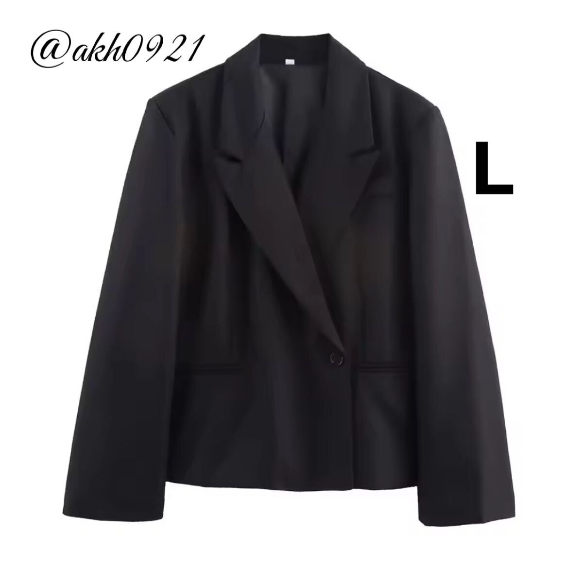 新品未使用★秋新作★vintage ヴィンテージ レトロ black ダブル テーラードジャケット アウター Lサイズ レディース★ZARA 好きな方に拍卖