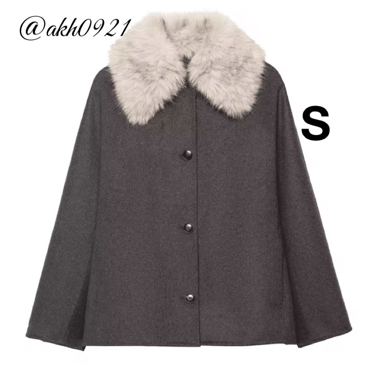 新品未使用★2025 A/W 秋新作★vintage ヴィンテージ レトロ ファー 襟 ジャケット コート アウター Sサイズ レディース★ZARA 好きな方に拍卖