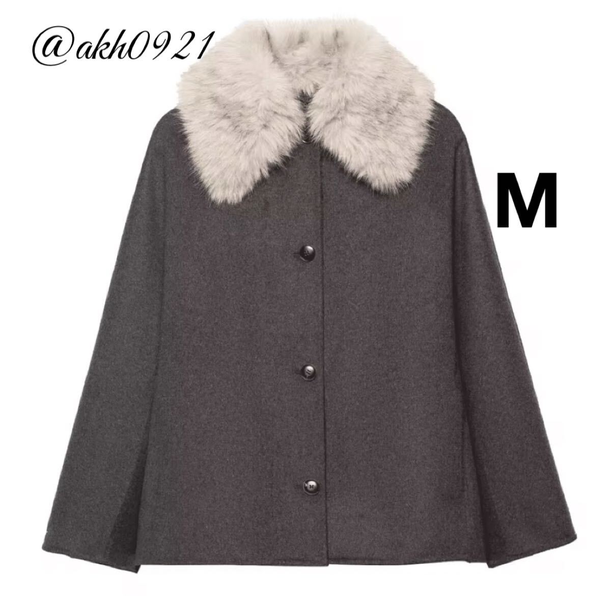 新品未使用★2025 A/W 秋新作★vintage ヴィンテージ レトロ ファー 襟 ジャケット コート アウター Mサイズ レディース★ZARA 好きな方に拍卖