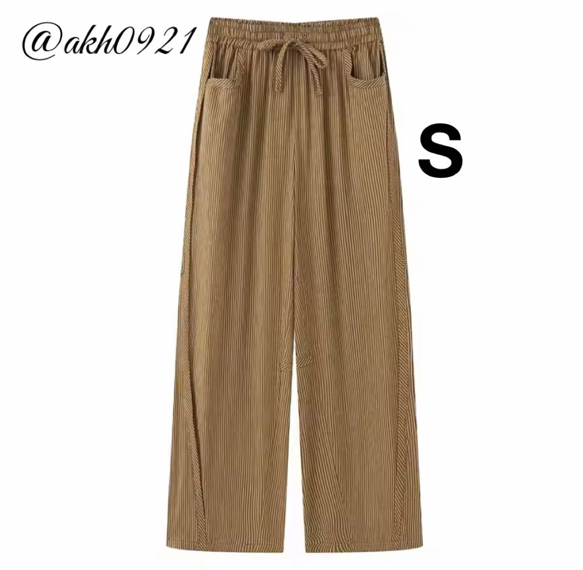 新品未使用★2025 A/W 秋新作★vintage ヴィンテージ レトロ ストライプ 柄 ロングパンツ ボトムス Sサイズ レディース★ZARA 好きな方に拍卖