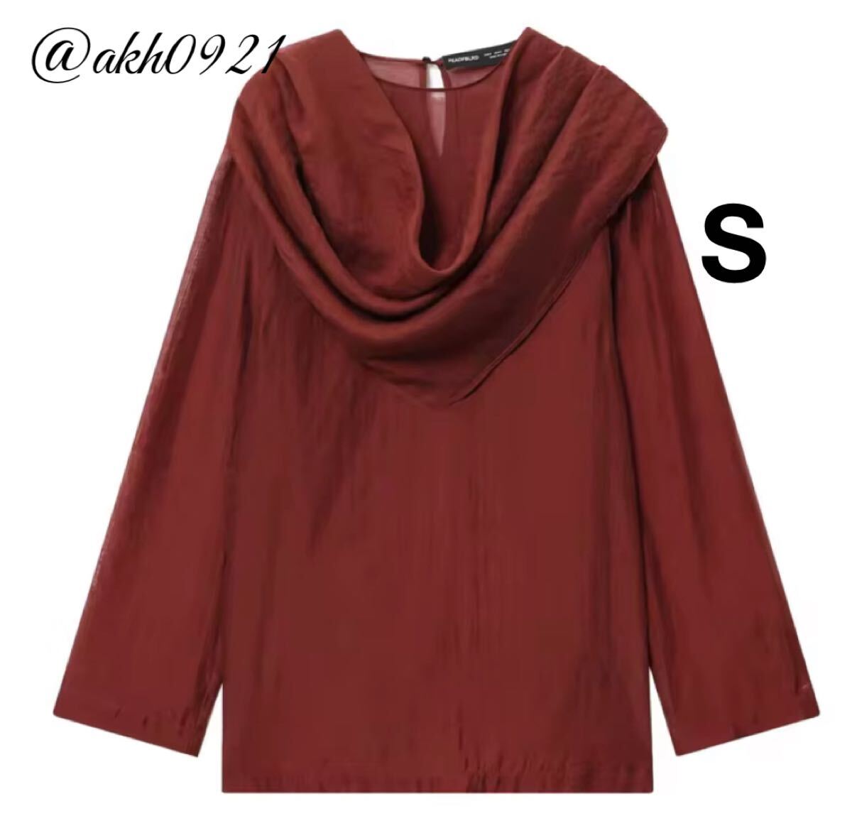 新品未使用★2025 A/W 秋新作★vintage ヴィンテージ レトロ シアー ブラウス トップス Sサイズ レディース★ZARA 好きな方に拍卖