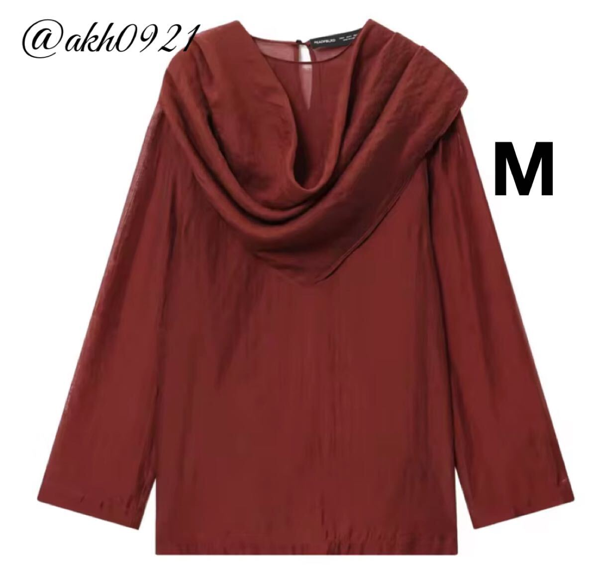 新品未使用★2025 A/W 秋新作★vintage ヴィンテージ レトロ シアー ブラウス トップス Mサイズ レディース★ZARA 好きな方に拍卖