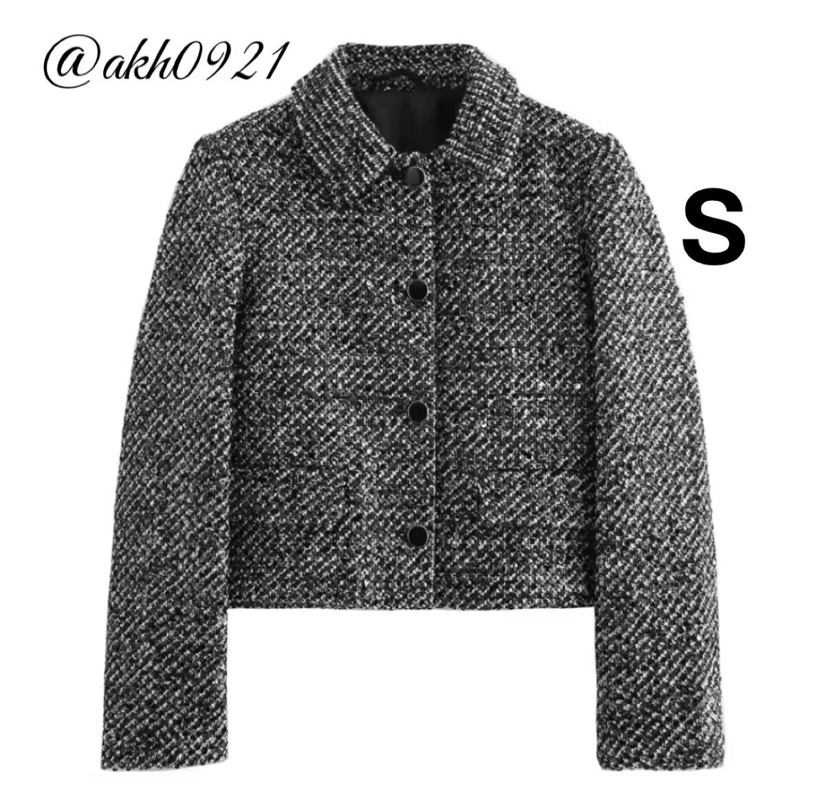 新品未使用★2025 A/W 秋新作★vintage ヴィンテージ スパンコール ツイード ジャケット アウター Sサイズ レディース★ZARA 好きな方に拍卖