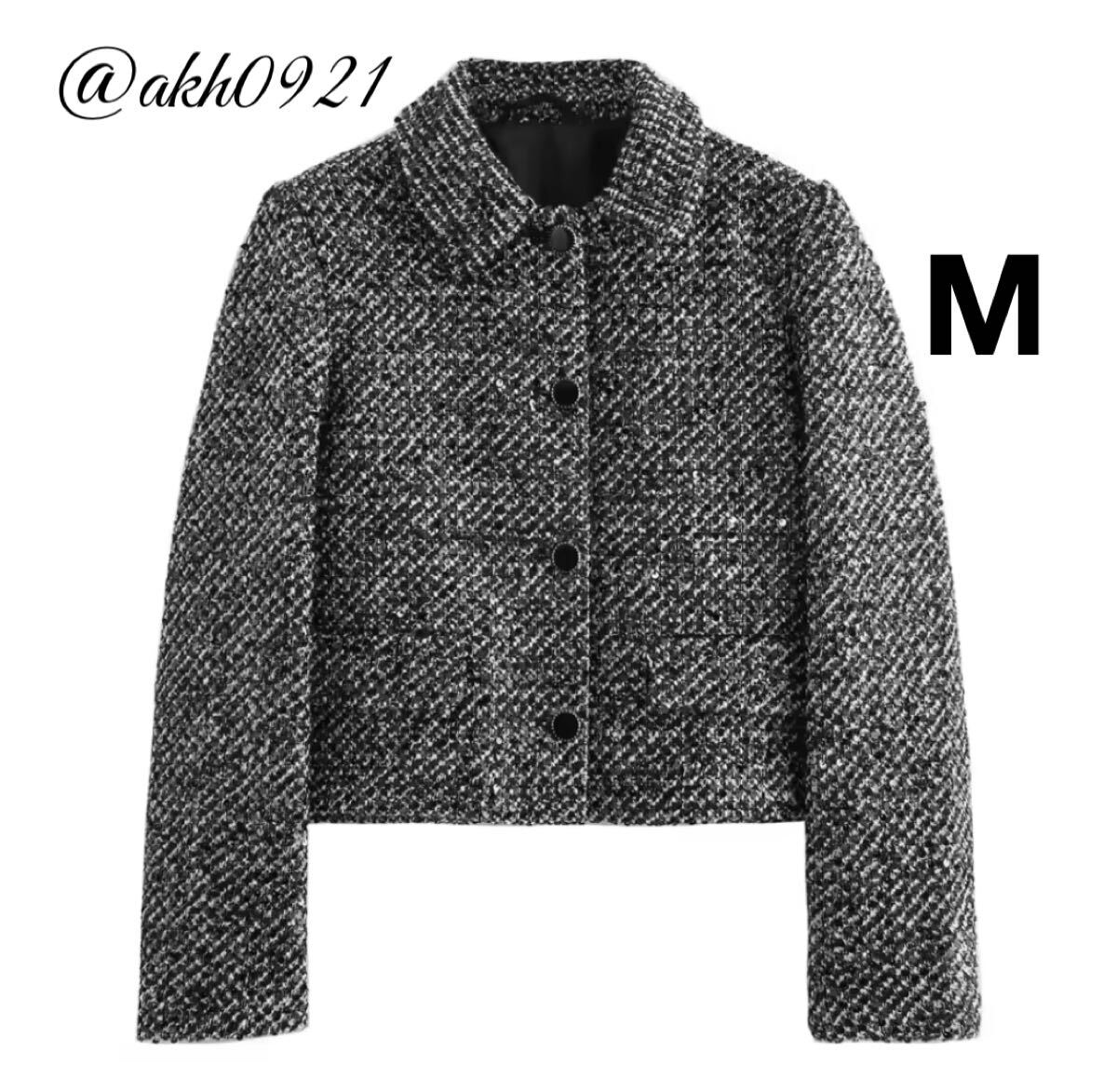 新品未使用★2025 A/W 秋新作★vintage ヴィンテージ スパンコール ツイード ジャケット アウター Mサイズ レディース★ZARA 好きな方に拍卖