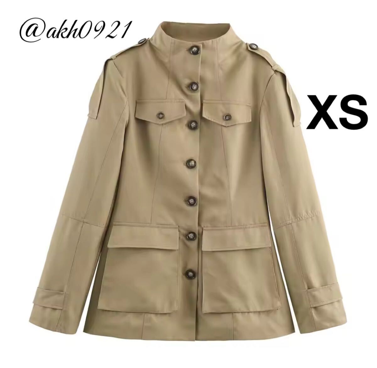 新品未使用★2025 A/W 秋新作★vintage ヴィンテージ レトロ ボートネック ジャケット アウター XSサイズ レディース★ZARA 好きな方に拍卖