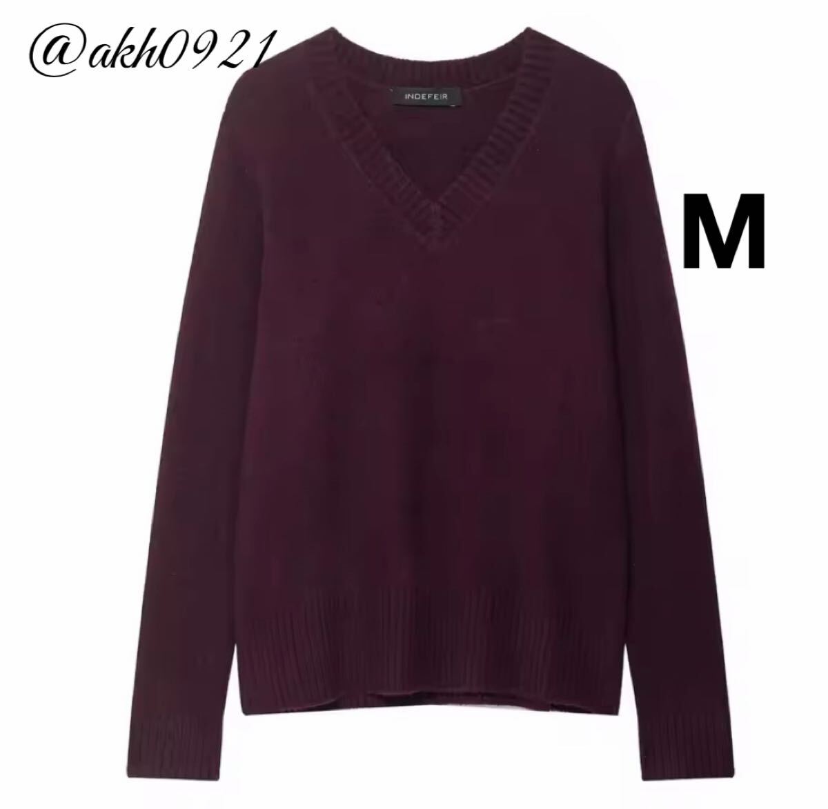 新品未使用★秋新作★vintage ヴィンテージ レトロ ベーシック Vネック ニット セーター トップス Mサイズ レディース★ZARA 好きな方に拍卖