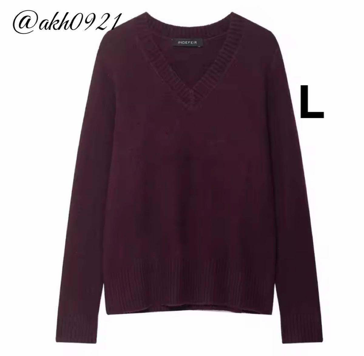 新品未使用★秋新作★vintage ヴィンテージ レトロ ベーシック Vネック ニット セーター トップス Lサイズ レディース★ZARA 好きな方に拍卖