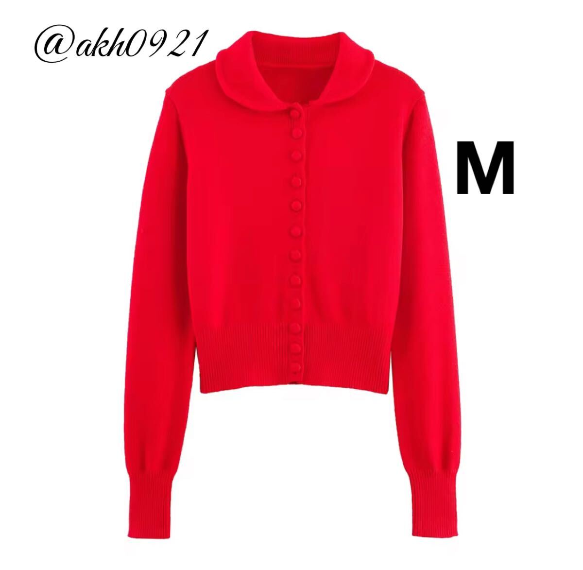 新品未使用★2025 A/W 秋新作★vintage ヴィンテージ レトロ ニット カーディガン トップス Mサイズ レディース★ZARA 好きな方に拍卖