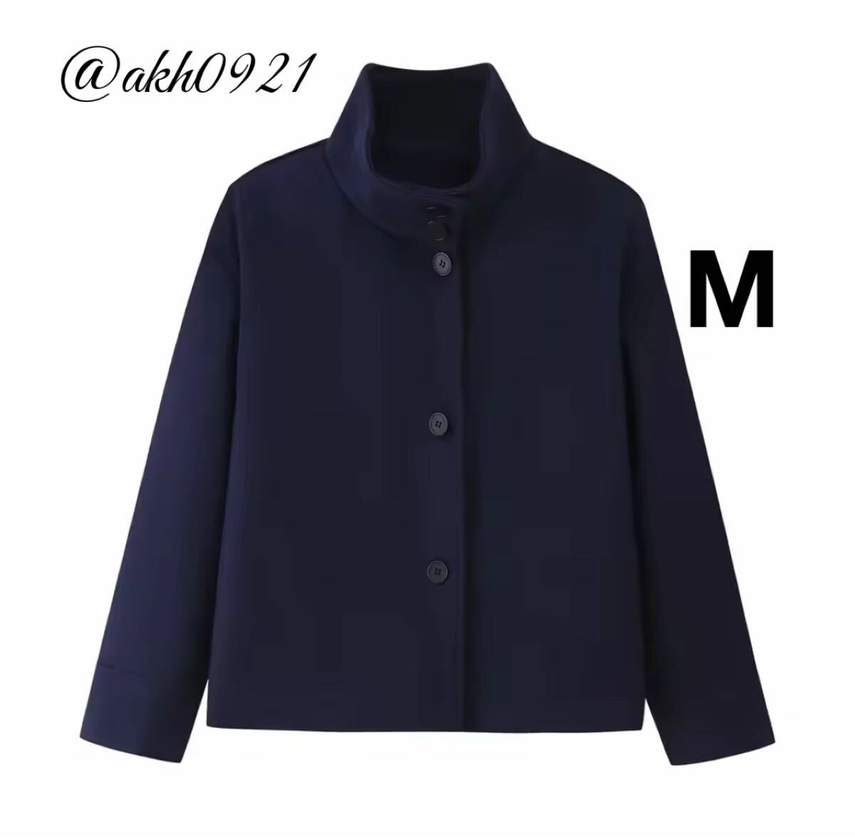 新品未使用★2025 A/W 秋新作★vintage ヴィンテージ レトロ navy ネイビー ジャケット アウター Mサイズ レディース★ZARA 好きな方に拍卖
