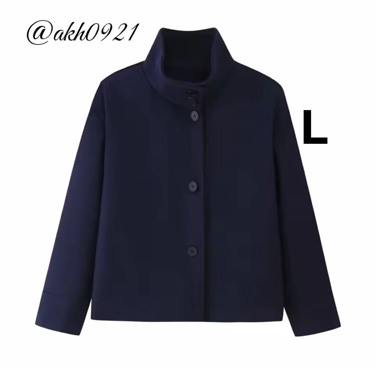 新品未使用★2025 A/W 秋新作★vintage ヴィンテージ レトロ navy ネイビー ジャケット アウター Lサイズ レディース★ZARA 好きな方に拍卖