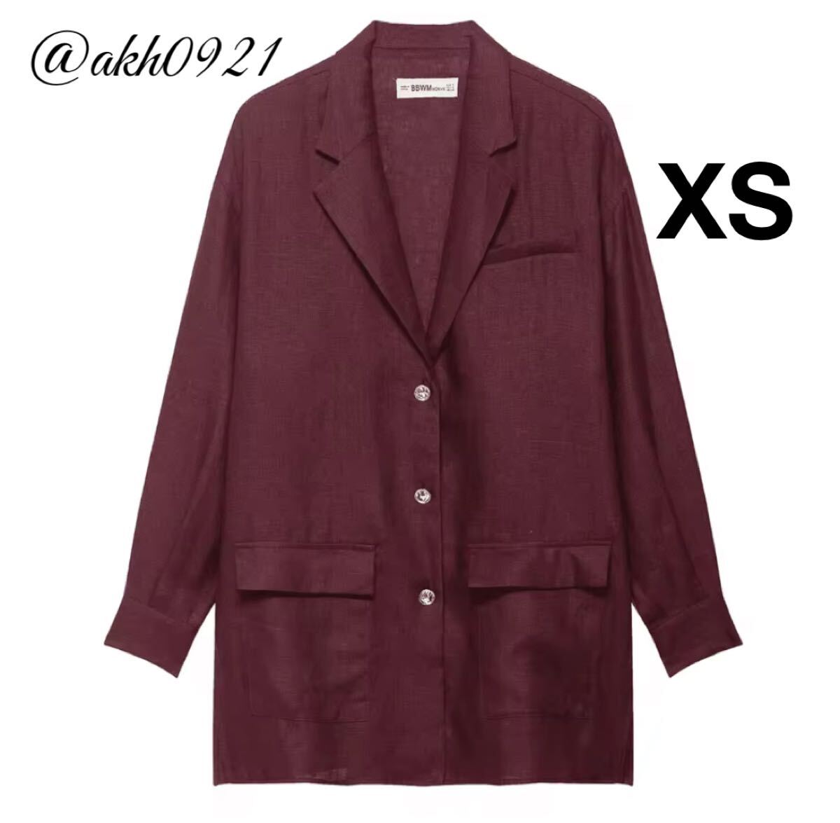 新品未使用★2025 秋新作★vintage ヴィンテージ レトロ シアー テーラードジャケット アウター XSサイズ レディース★ZARA 好きな方に拍卖