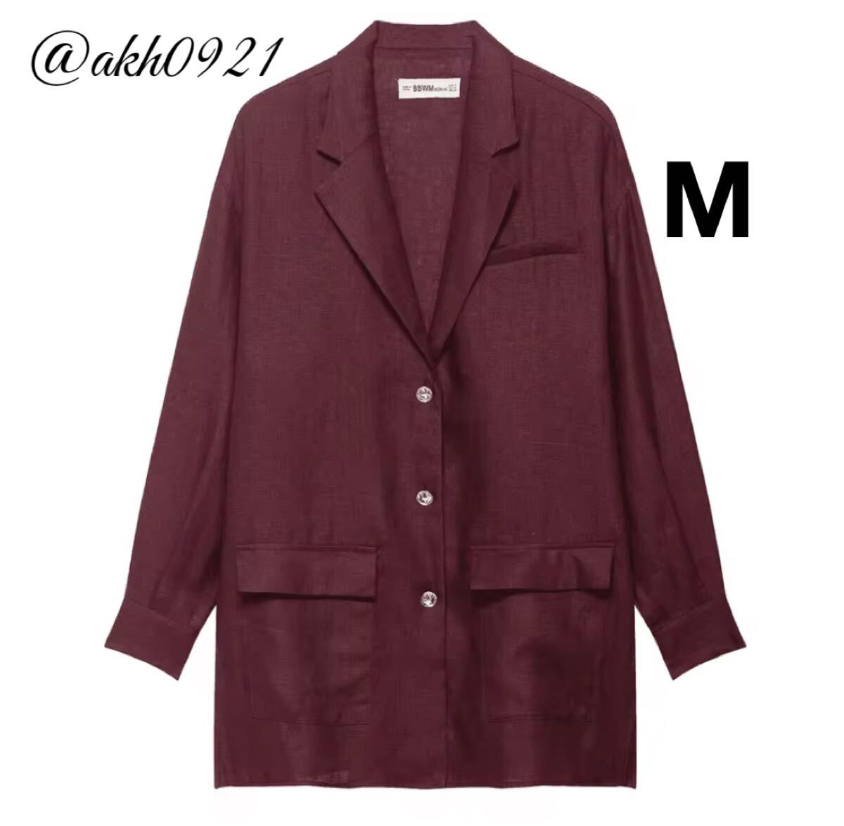 新品未使用★2025 A/W 秋新作★vintage ヴィンテージ レトロ シアー テーラードジャケット アウター Mサイズ レディース★ZARA 好きな方に拍卖