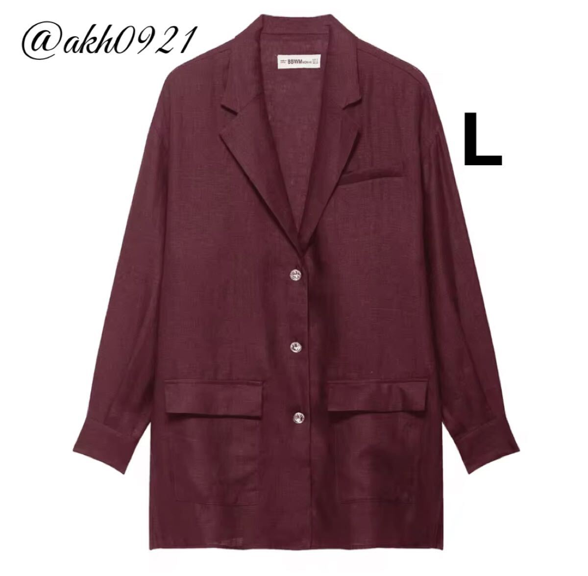 新品未使用★2025 A/W 秋新作★vintage ヴィンテージ レトロ シアー テーラードジャケット アウター Lサイズ レディース★ZARA 好きな方に拍卖