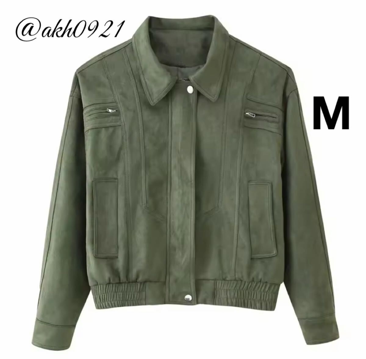 新品未使用★2025 秋新作★vintage ヴィンテージ レトロ ジャンパー ジャケット ブルゾン アウター Mサイズ レディース★ZARA 好きな方に拍卖