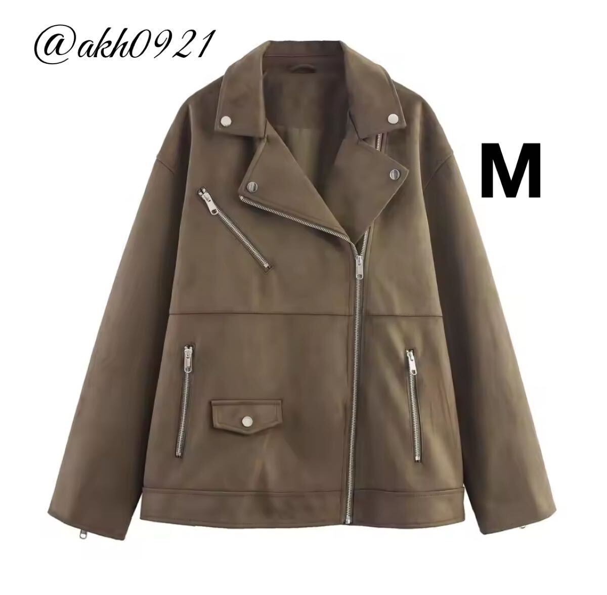 新品★2025 秋新作★vintage ヴィンテージ レトロ フェイクレザー PU ライダースジャケット アウター Mサイズ レディース★ZARA 好きな方に拍卖