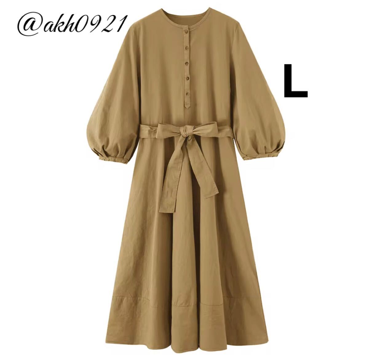 新品未使用★2025 A/W 秋新作★vintage ヴィンテージ レトロ ロング ワンピース Lサイズ レディース★ZARA 好きな方に拍卖