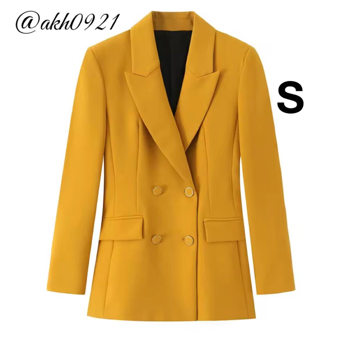 新品未使用★秋新作★vintage ヴィンテージ レトロ ダブル テーラードジャケット ブレザー アウター Sサイズ レディース★ZARA 好きな方に拍卖