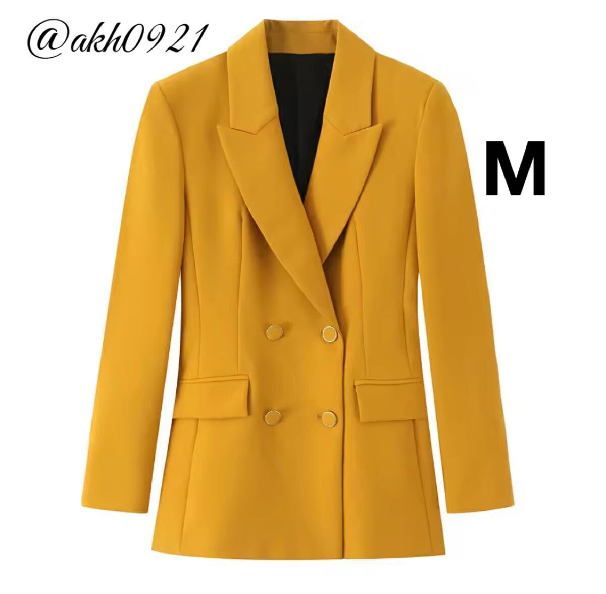 新品未使用★秋新作★vintage ヴィンテージ レトロ ダブル テーラードジャケット ブレザー アウター Mサイズ レディース★ZARA 好きな方に拍卖