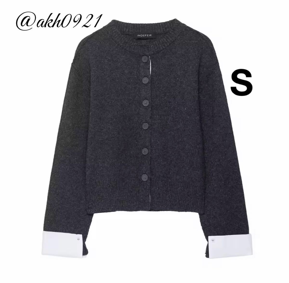 新品未使用★2025 A/W 秋新作★vintage ヴィンテージ レトロ ニット カーディガン トップス Sサイズ レディース★ZARA 好きな方に拍卖