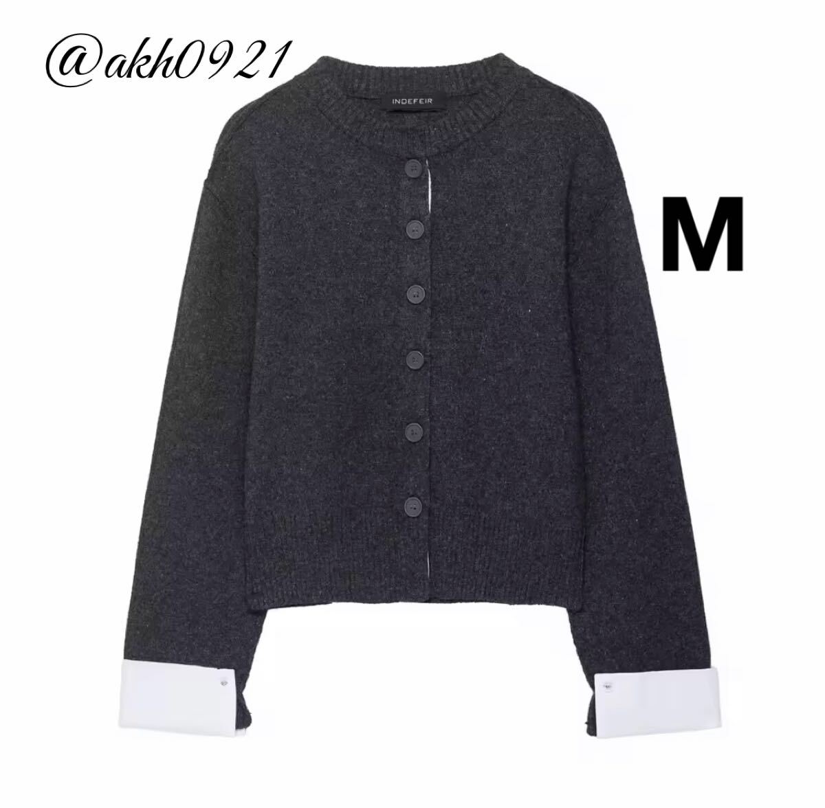 新品未使用★2025 A/W 秋新作★vintage ヴィンテージ レトロ ニット カーディガン トップス Mサイズ レディース★ZARA 好きな方に拍卖