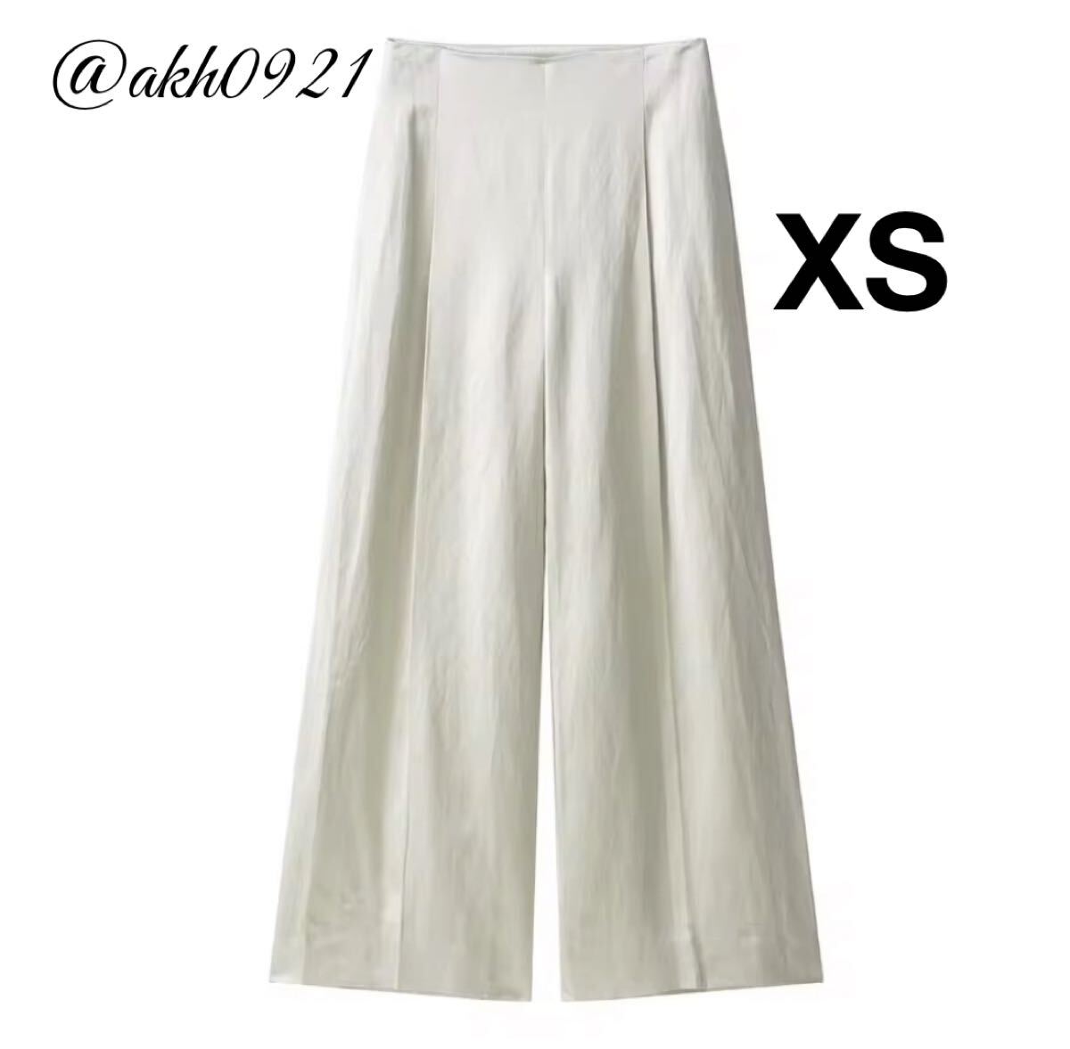 新品未使用★2025 A/W 秋新作★vintage ヴィンテージ レトロ ワイドパンツ ロングパンツ ボトムス XSサイズ レディース★ZARA 好きな方に拍卖