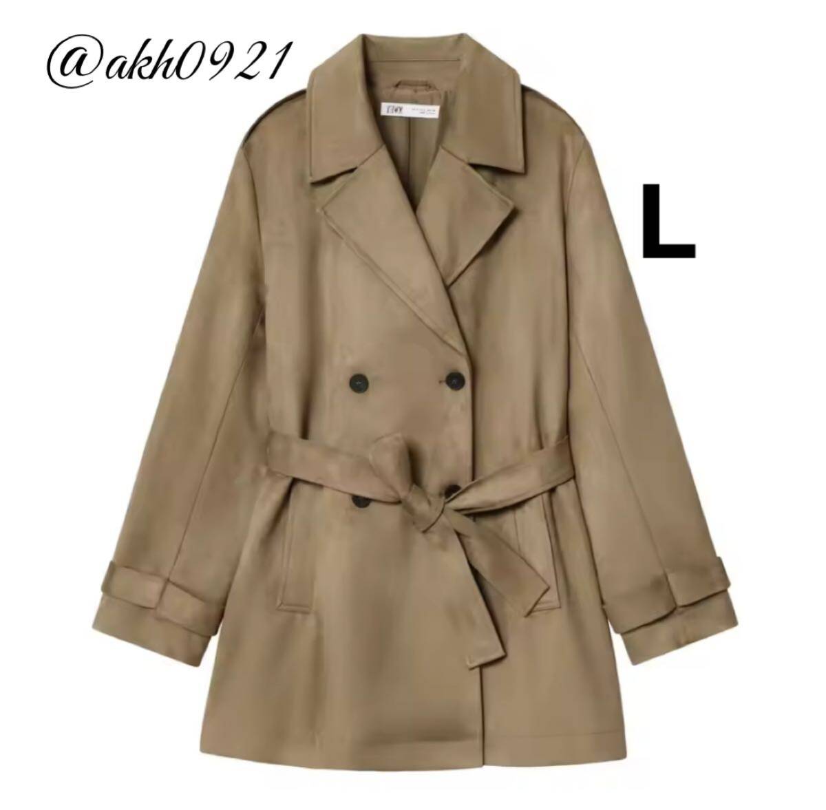 新品未使用★2025 A/W 秋新作★vintage ヴィンテージ レトロ トレンチ ジャケット コート アウター Lサイズ レディース★ZARA 好きな方に拍卖