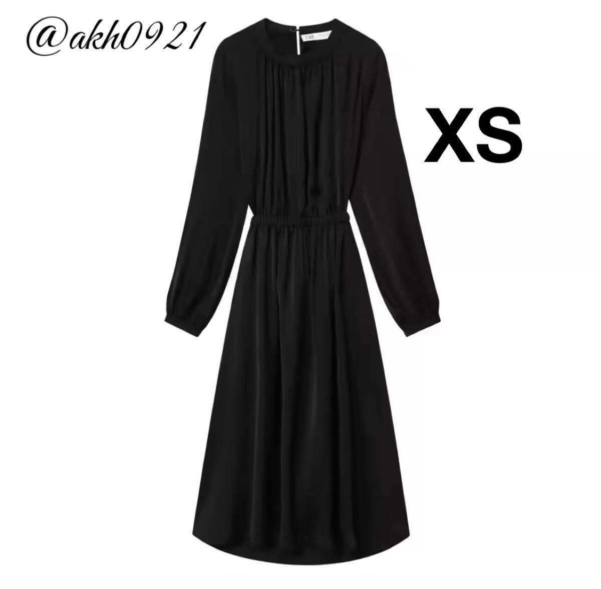 新品未使用★2025 秋新作★vintage ヴィンテージ レトロ black ブラック バックオープン ワンピース XSサイズ レディース★ZARA 好きな方に拍卖