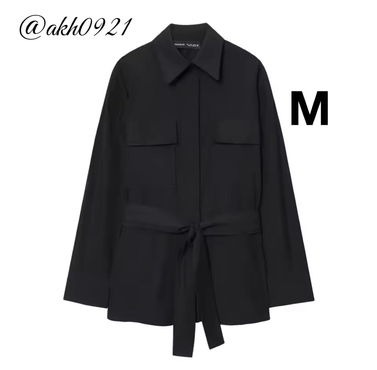 新品未使用★2025 A/W 秋新作★vintage ヴィンテージ レトロ black ブラック ジャケット アウター Mサイズ レディース★ZARA 好きな方に拍卖