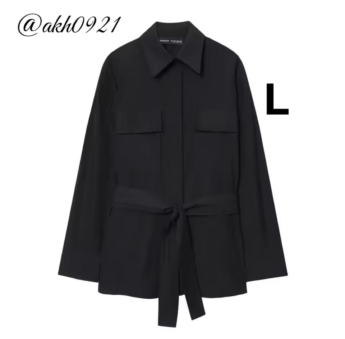 新品未使用★2025 A/W 秋新作★vintage ヴィンテージ レトロ black ブラック ジャケット アウター Lサイズ レディース★ZARA 好きな方に拍卖